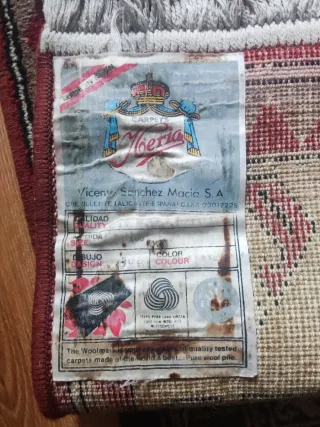 Alfombra persa lana virgen oro y rojo