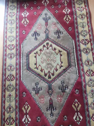 Alfombra persa lana virgen oro y rojo