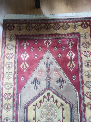 Alfombra persa lana virgen oro y rojo