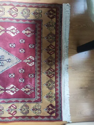 Alfombra persa lana virgen oro y rojo