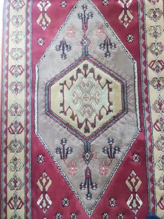 Alfombra persa lana virgen oro y rojo