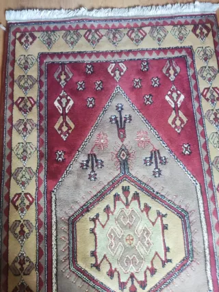 Alfombra persa lana virgen oro y rojo