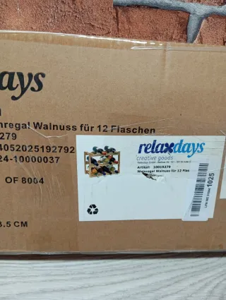 Botellero Relaxdays Madera Natural