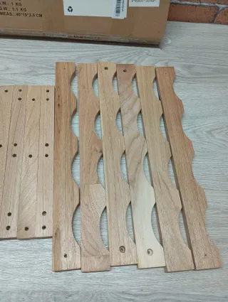 Botellero Relaxdays Madera Natural