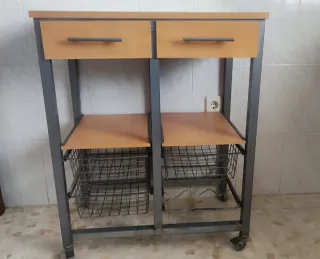 Mueble auxiliar cocina con cajones y cestas