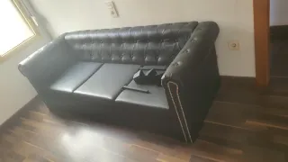 Sofá Chester Negro Piel