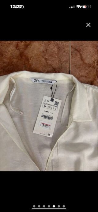 Vestido Zara Blanco Talla S