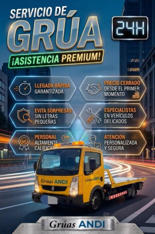 GRUA 24/7 EN BARCELONA Y ALREDEDORES ☝️