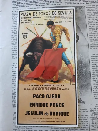Lote 3 Postales Toros Sevilla y Linares