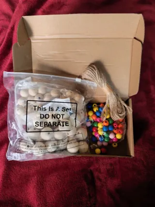 Set de juego de manualidades , bolas de madera