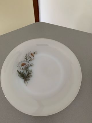 Set 8 Piatti Arcopal Vintage Fiori Bianchi