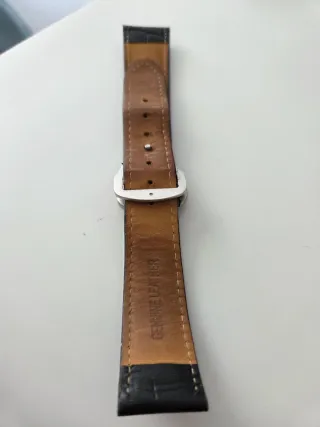 Correa de piel Omega negra