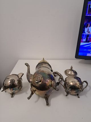 Set Teiera Vintage vittoriano 4 pezzi antico