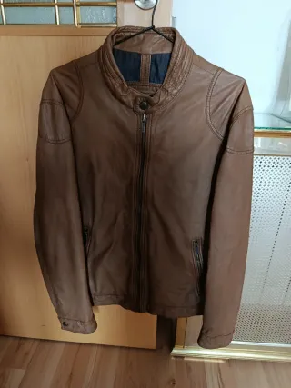 Chaqueta Cuero Hombre Massimo Dutti Talla L
