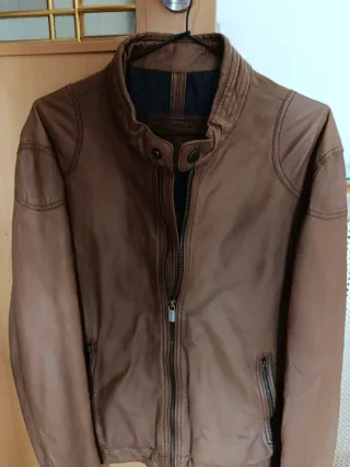 Chaqueta Cuero Hombre Massimo Dutti Talla L