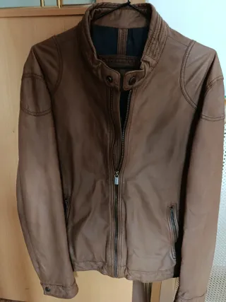 Chaqueta Cuero Hombre Massimo Dutti Talla L