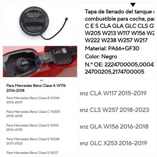 Tapón Mercedes combustible Aceite Agua FUENGIROLA