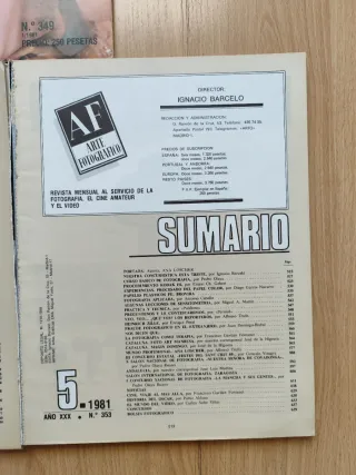 Conjunto 3 revistas Arte Fotográfico año 1981