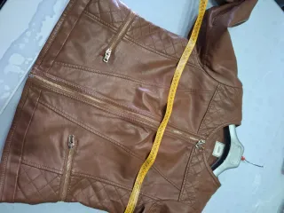 Giacca Pinkie pelle marrone donna