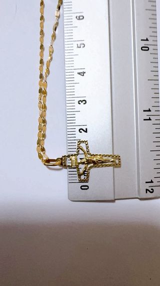 Collana con croce in oro giallo 18kt 750