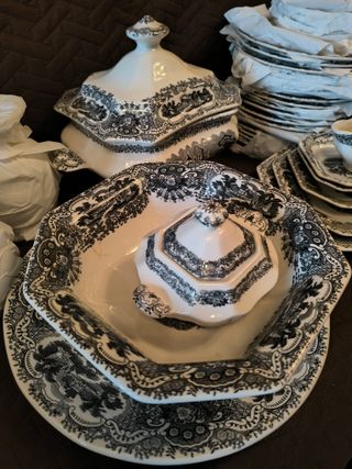 Vajilla La Cartuja Negro Vistas