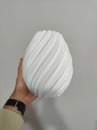 Vaso Moderno Spirale Bianco Stampa 3D