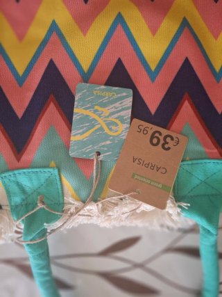 Borsa mare Carpisa fantasia zig-zag