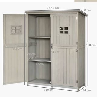 Armario/cobertizo de madera gris