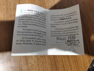 Orologio da camino in ottone 1987