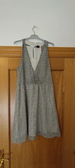 Vestido Verano Lunares Negro Blanco