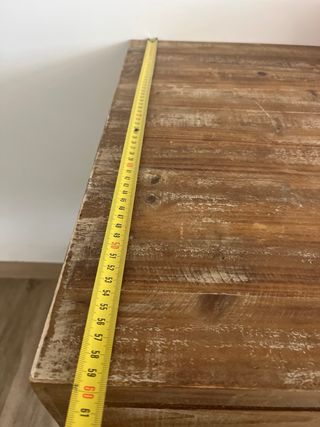 Mesa recibidor madera y metal