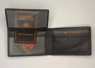 Cartera o billetera Piel Hombre Negra