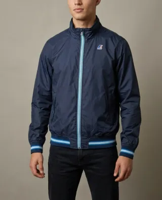 Giacca K-Way antivento blu taglia L