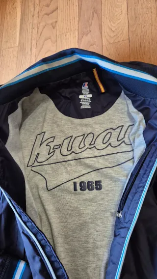 Giacca K-Way antivento blu taglia L