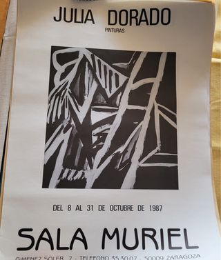 cartel Exposición Julia Dorado - Pinturas 1987