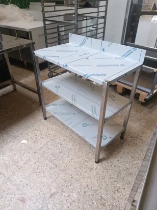 MESA ACERO INOXIDABLE DOBLE BALDA 658746091