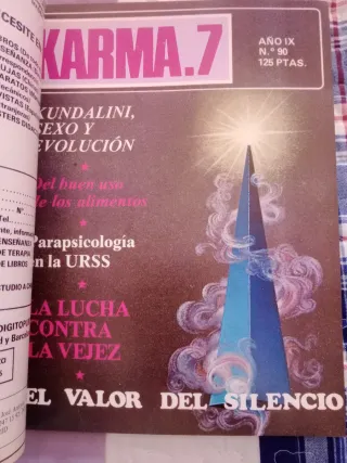 Lote 4 revistas Karma-7 encuadernadas 11: números