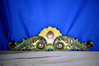 Aplique Arte Sacro Querubín Estuco Dorado