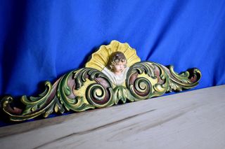 Aplique Arte Sacro Querubín Estuco Dorado