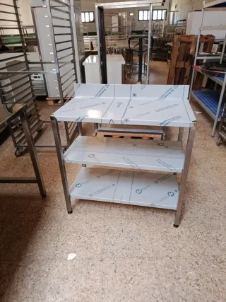 MESA ACERO INOXIDABLE DOBLE BALDA 658746091