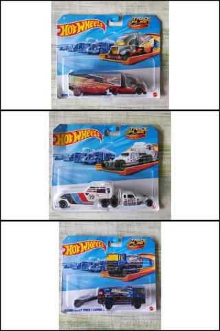 Set 3 Hot Wheels Track Fleet Camioncini