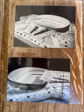 Lote 4 Postales Maqueta Camp Nou 1957
