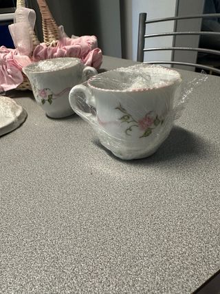 Set 2 Tazzine Caffè con Cestino