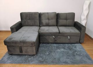 Sofá Cama Pau - Gris Oscuro Moderno y Funcional