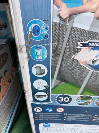 Bestway Piscina Rectangular 549x274x122 cm, Ratan