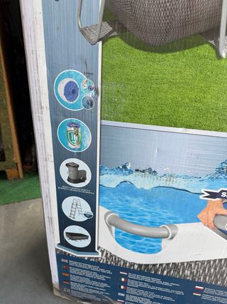 Bestway Piscina Rectangular 549x274x122 cm, Ratan