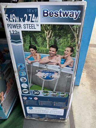 Bestway Piscina Rectangular 549x274x122 cm, Ratan