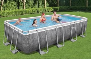 Bestway Piscina Rectangular 549x274x122 cm, Ratan