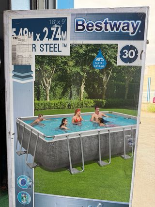 Bestway Piscina Rectangular 549x274x122 cm, Ratan
