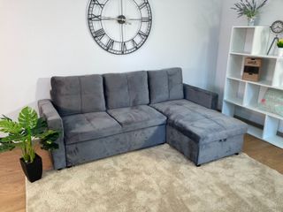 Sofá de 3 plazas 215cm moderno – Reversible y con almacenamiento